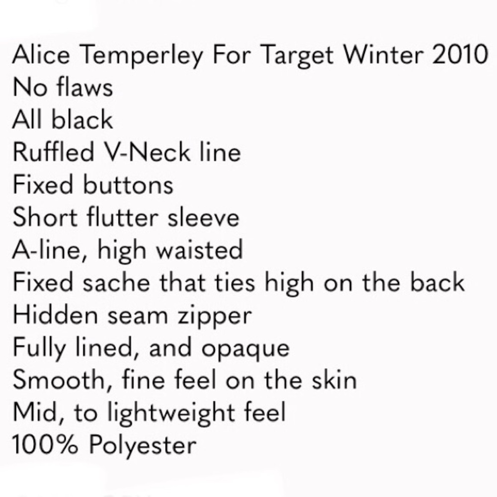 Alice Temperley for Target Black Swiss Dot Dress - Picture 12 of 12